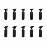 10 x 500ml Kitchen Spray Bottles (Black) HDPE Trigger for Oil Cleaning