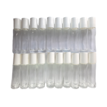10ml Glass Roll-On Bottles with White Lid - 15 Pack for Oils, Perfumes