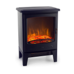 1800W Electric Heater Fireplace Heater ZR8001 (Black)