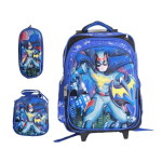 3D Cartoon Trolley School Backpack Set