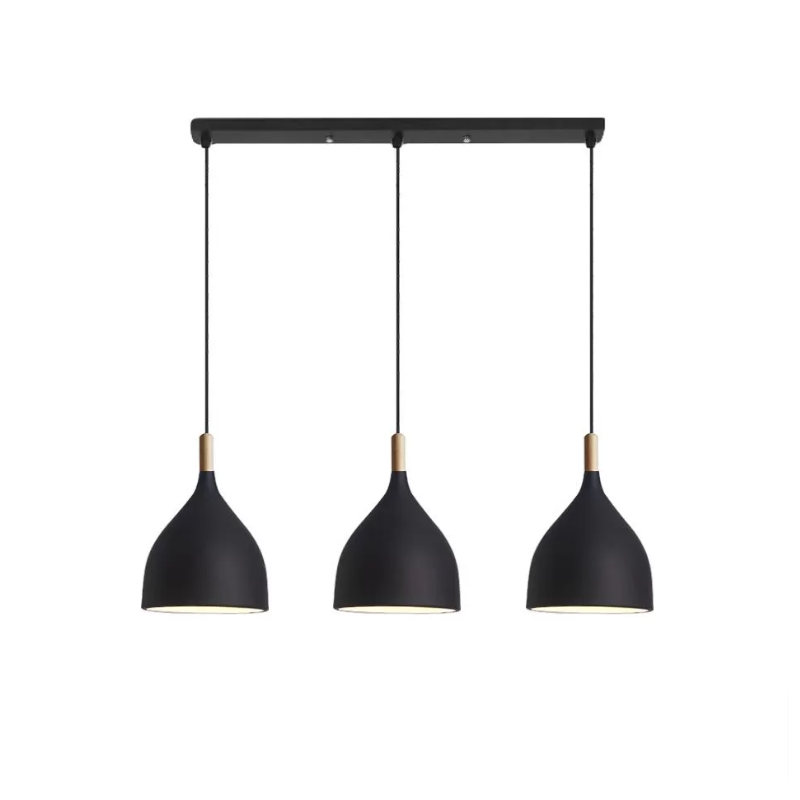 Elegance-3-Light-Indoor-Island-Pendant-Light-(Black) Elegance 3-Light Indoor Island Pendant Light (Black) - Image 1