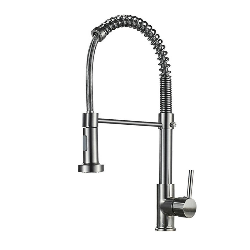 Exel-Silver-Pull-Out-Kitchen-Mixer Exel Silver Pull Out Kitchen Mixer - Image 1