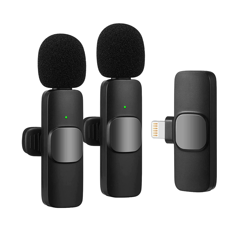 K9-Wireless-Microphone-for-Iphone---2-Mini-iOS-Microphones K9 Wireless Microphone for Iphone - 2 Mini iOS Microphones - Image 1