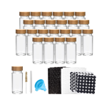 Mikaco Spice Jar Containers Set with Spice Labels Shaker Lids - 24pcs