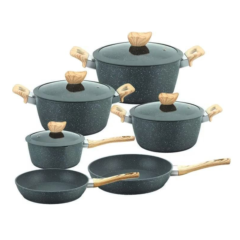 Non-Stick-Aluminium-10-Piece-Pot-Set Non-Stick Aluminium 10 Piece Pot Set - Image 1