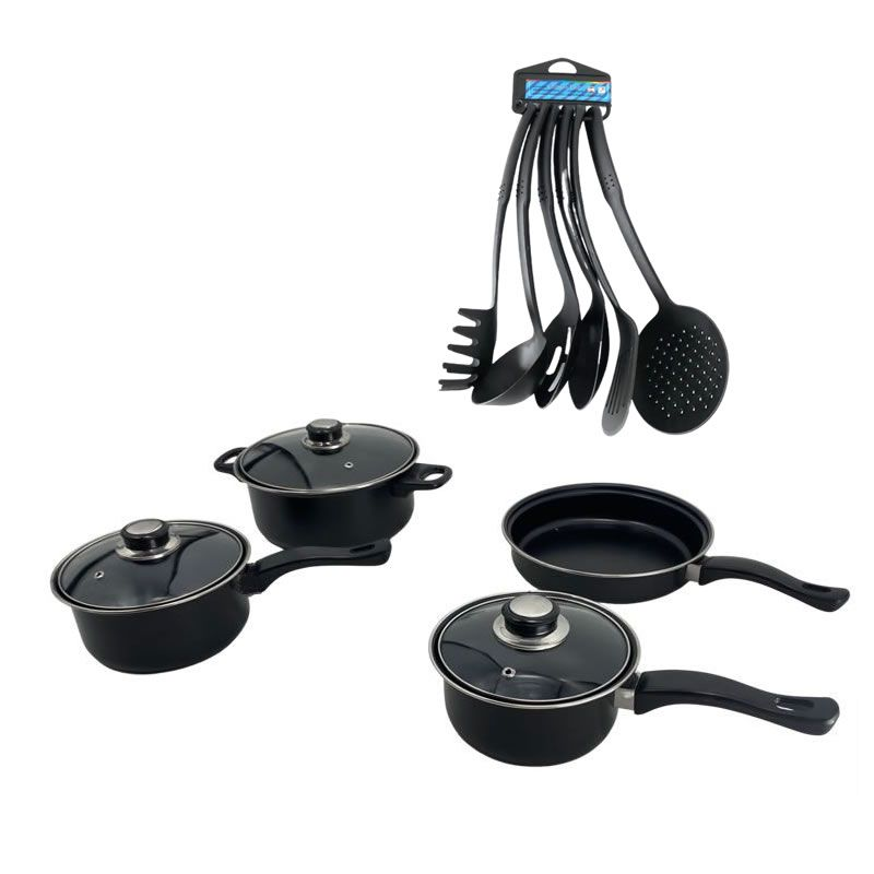Set-of-13-Multipurpose-Non-stick-Die-Cast-Iron-Kitchen-Cookware Set of 13 Multipurpose Non-stick Die Cast Iron Kitchen Cookware - Image 1