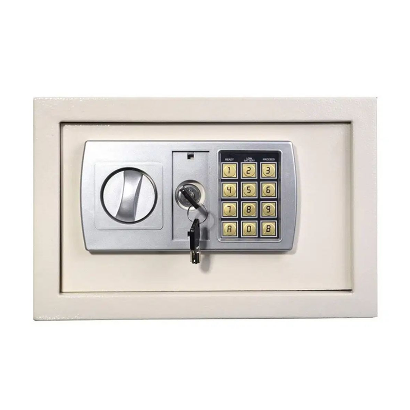 White-Large-Electronic-Code-Digital-Safe-Lock-Box White Large Electronic Code Digital Safe Lock Box - Image 1