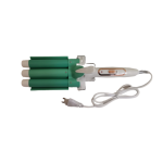 Green Hair Curling Iron 2 Barrel Ceramic Wand Curler