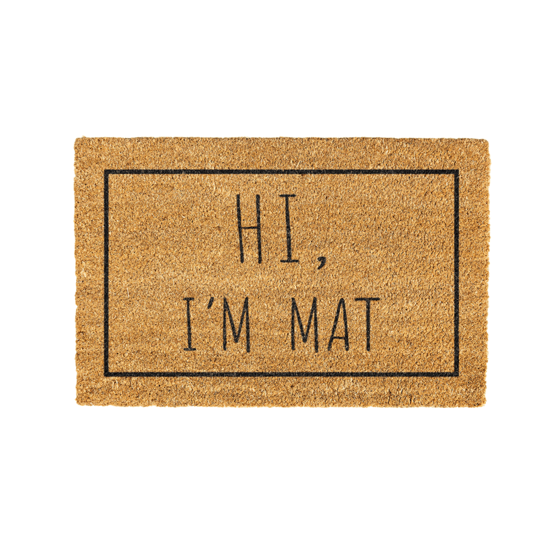 Hi-Im-Mat-Design-Coir-Doormat-Design-700-x-400-x-17mm Hi Im Mat Design Coir Doormat Design 700 x 400 x 17mm - Image 1